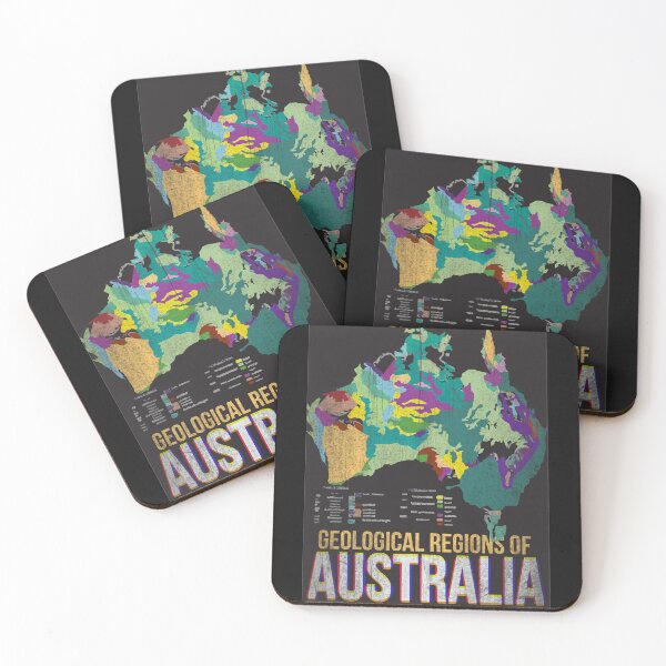 Item preview, Geological Regions of Australia Map designed and sold by SueSakpal.