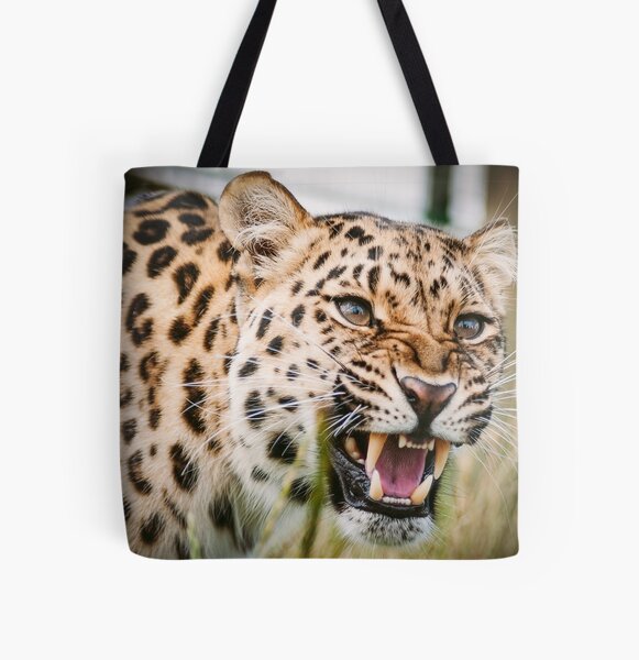 Classic Big Cat Leopard All Over Print Tote Bag