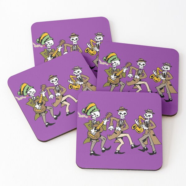 Ska Skull Band Coasters (Set of 4)