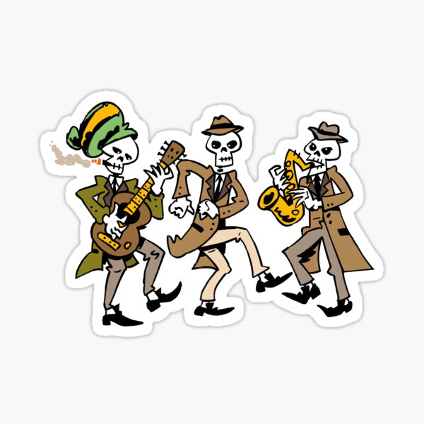 Ska Skull Band Sticker
