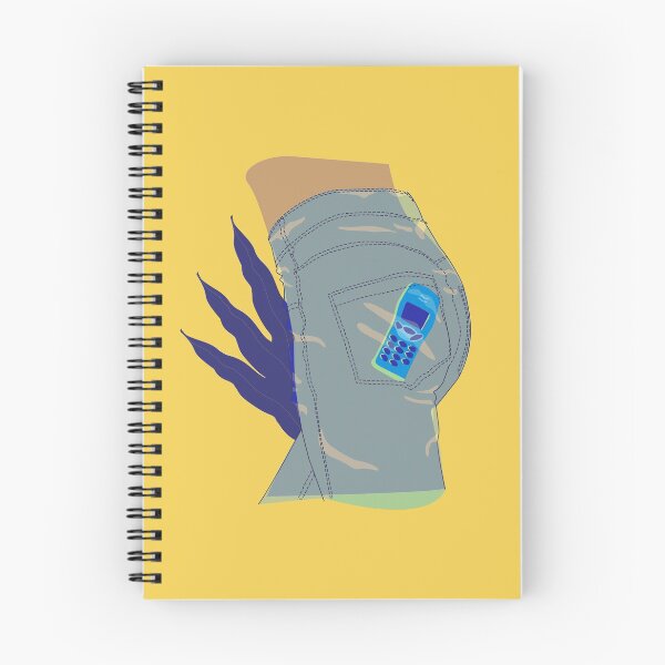 Item preview, Retro girl in blue jeans with phone and plant leafs designed and sold by Nossikko.