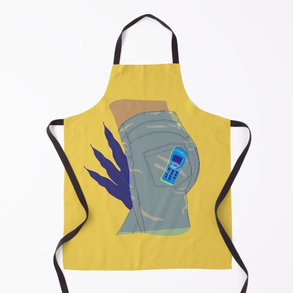 Item preview, Retro girl in blue jeans with phone and plant leafs designed and sold by Nossikko.