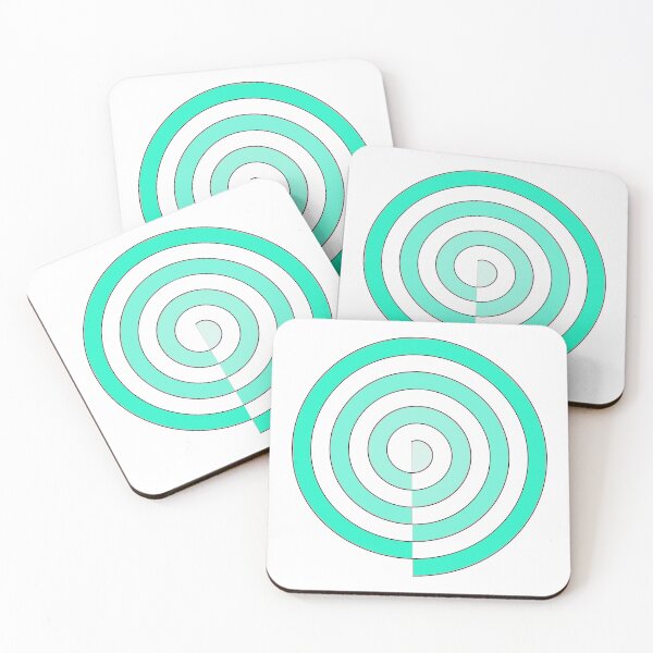 Item preview, Pastel Green Ombre Spiral Pattern Bullseye seamless pattern designed and sold by Deegital18.