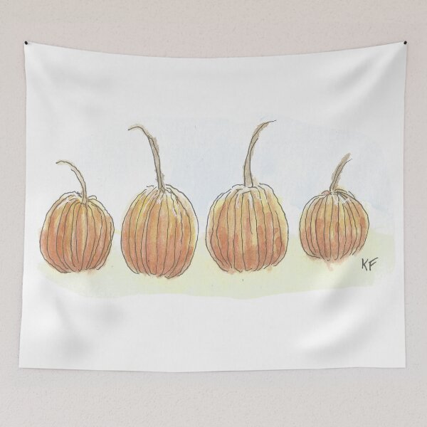 Item preview, Pumpkin Watercolor (02) designed and sold by PaintingsByKF.