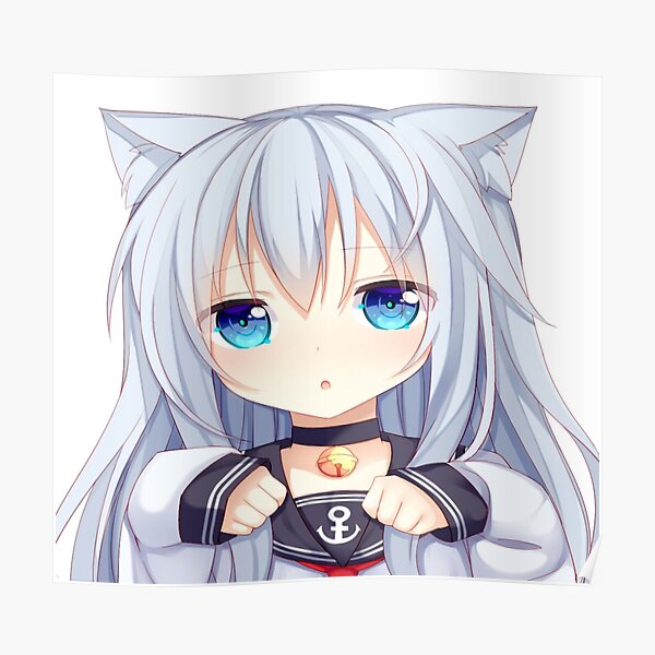 "Neko Loli Anime Girl" Poster For Sale By Touchofdestiney | Redbubble