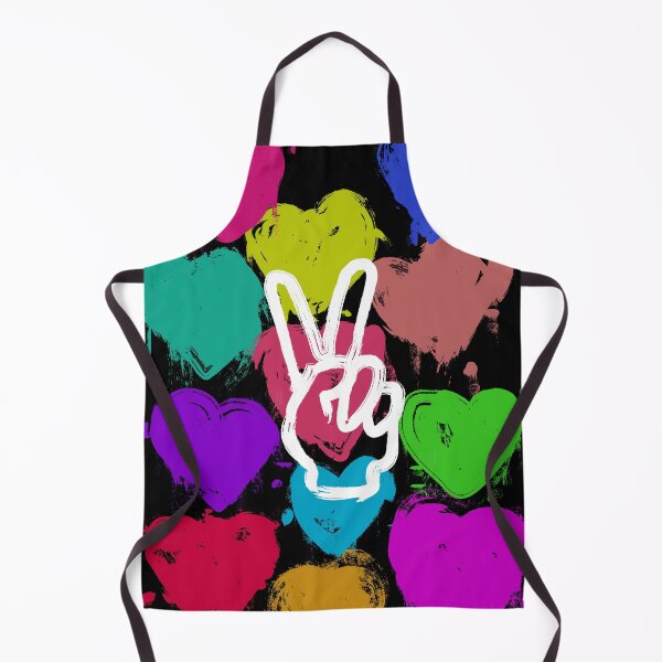 Item preview, neon graffiti peace sign and hearts designed and sold by keeganemma.