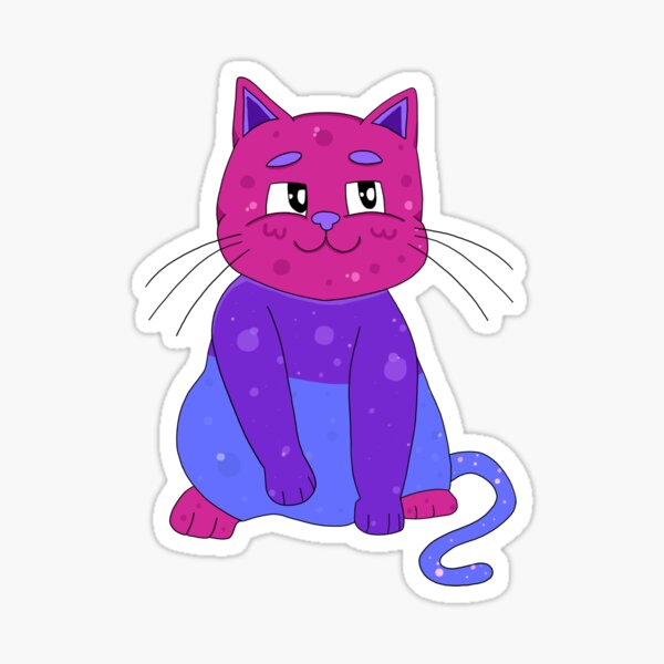 Bi Pride Cat Sticker