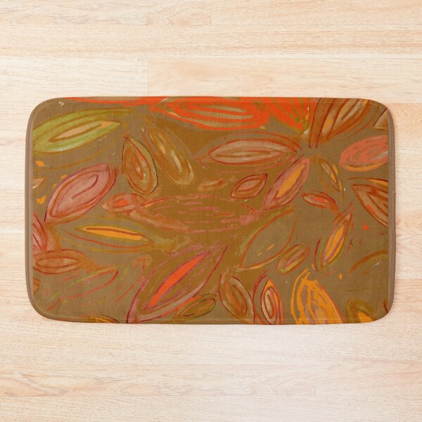 Item preview, Autumn Watercolor Leafishness, brown orange fall leaves designed and sold by djrunnels.