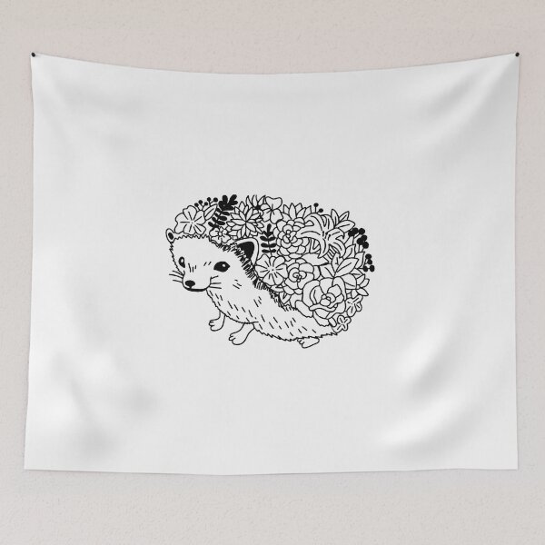 Item preview, Super cute and trendy flower hedgehog design! designed and sold by Sophie0854.