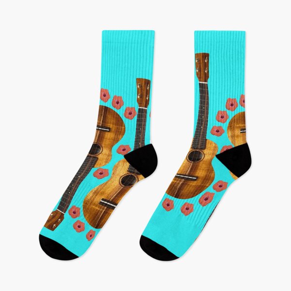 Item preview, Ukuleles: Ukes Hibiscus on Turquoise designed and sold by Josie Elias.
