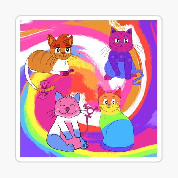 LGBTQ Pride Cats Sticker