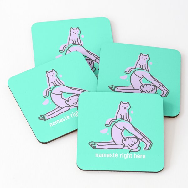 Item preview, Namaste Right Here (cat) designed and sold by Ashley Dennis.