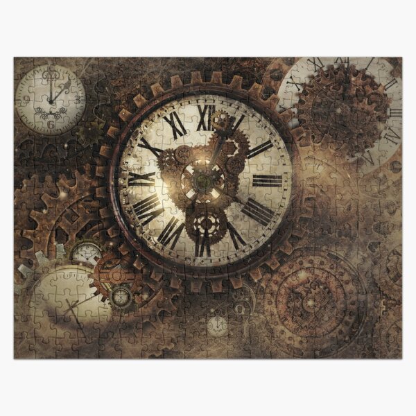 Timeless Machinery Vintage Steampunk Retro Gothic Clock and Gear Grunge  Collage Wallpaper