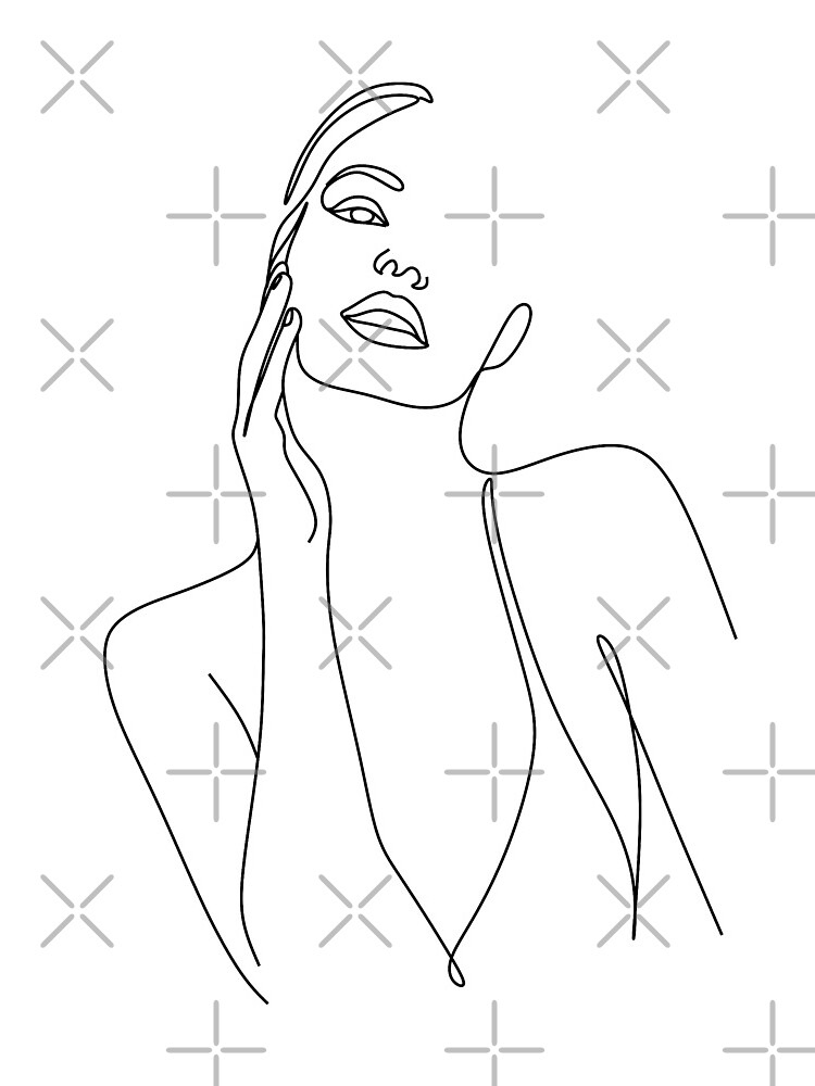 Minimal Line Art Woman Face Ii Art Print By Nadja Line Art Drawings