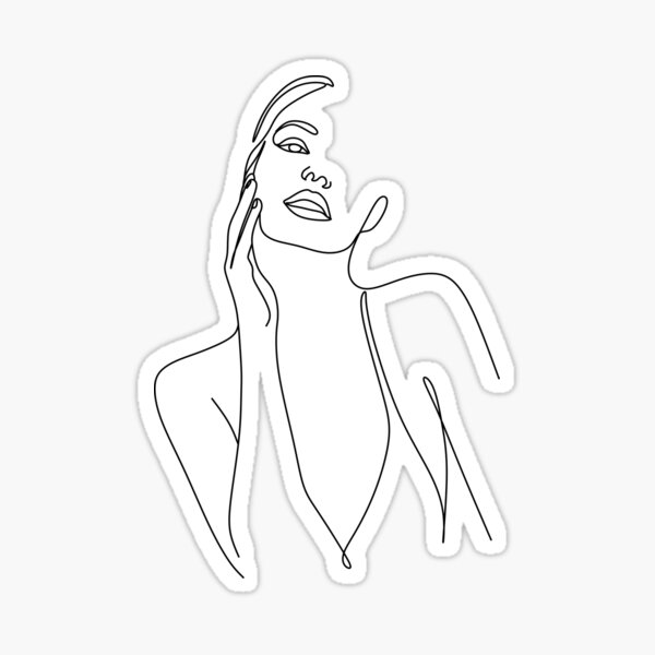 Minimal Line Art Woman Face Ii Art Print By Nadja Line Art Drawings