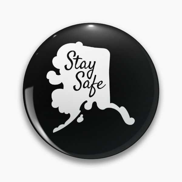 Item preview, Stay Safe Alaska - State Map Mask designed and sold by aheartin2places.
