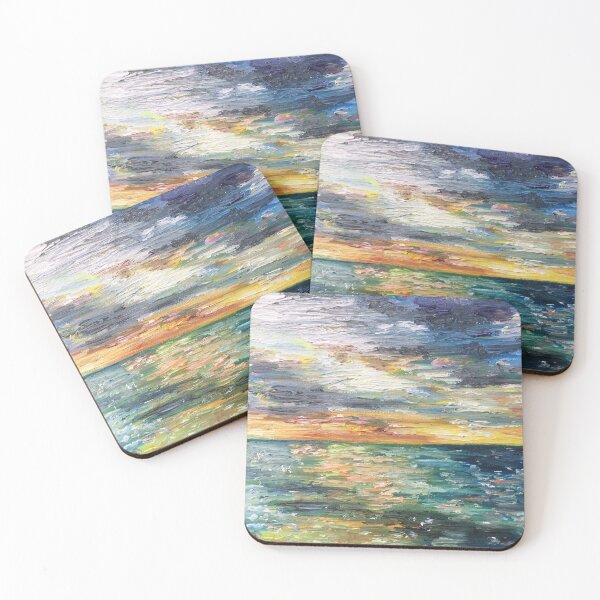 Item preview, Colourful stormy sunset seascape  designed and sold by Merlinsmates.