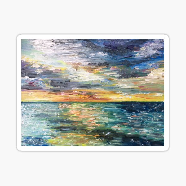 Item preview, Colourful stormy sunset seascape  designed and sold by Merlinsmates.