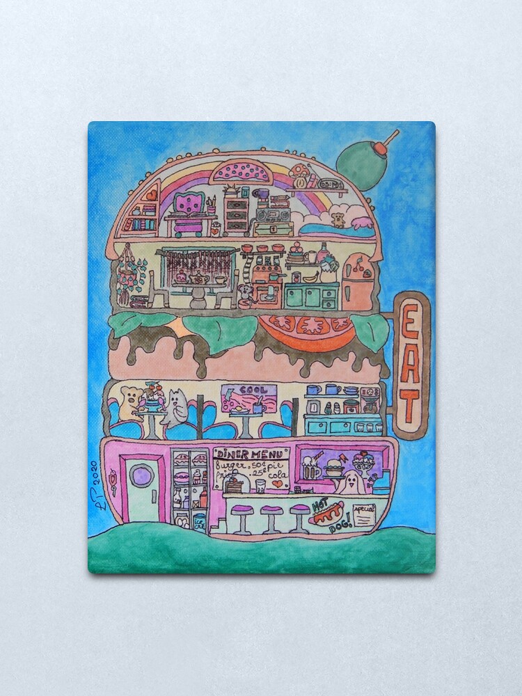 Alternate view of Burger Diner Metal Print
