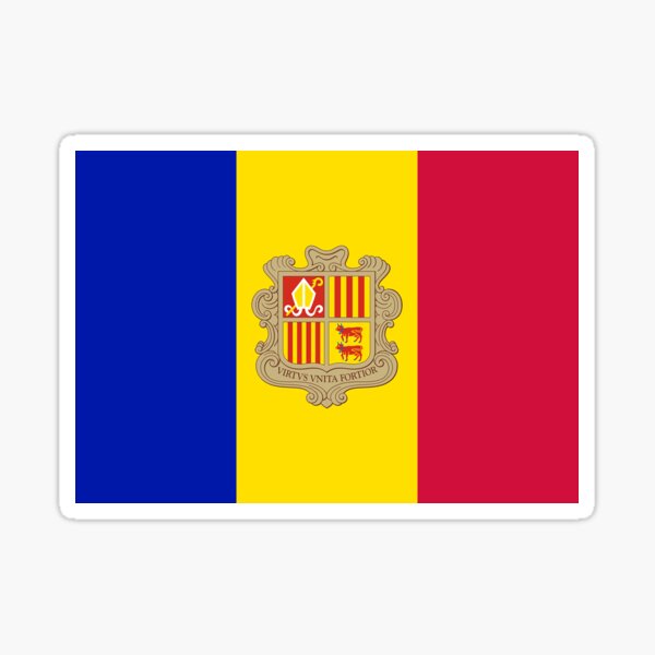 Item preview, Cadeaux, autocollants et produits du drapeau d'Andorre designed and sold by mpodger.