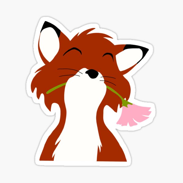 Item preview, Fox holding a flower designed and sold by maliarosburg.