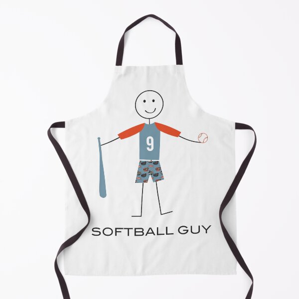 Item preview, Funny Mens Softball Player Illustration designed and sold by whyitsme.