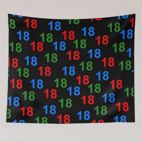Item preview, colorful number design 18 give designed and sold by Kirei-Lily.