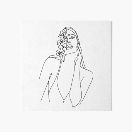 Minimal Line Art Woman Face II Art Print by Nadja | Line art drawings, Abstract face art, Line art Art Board Print
