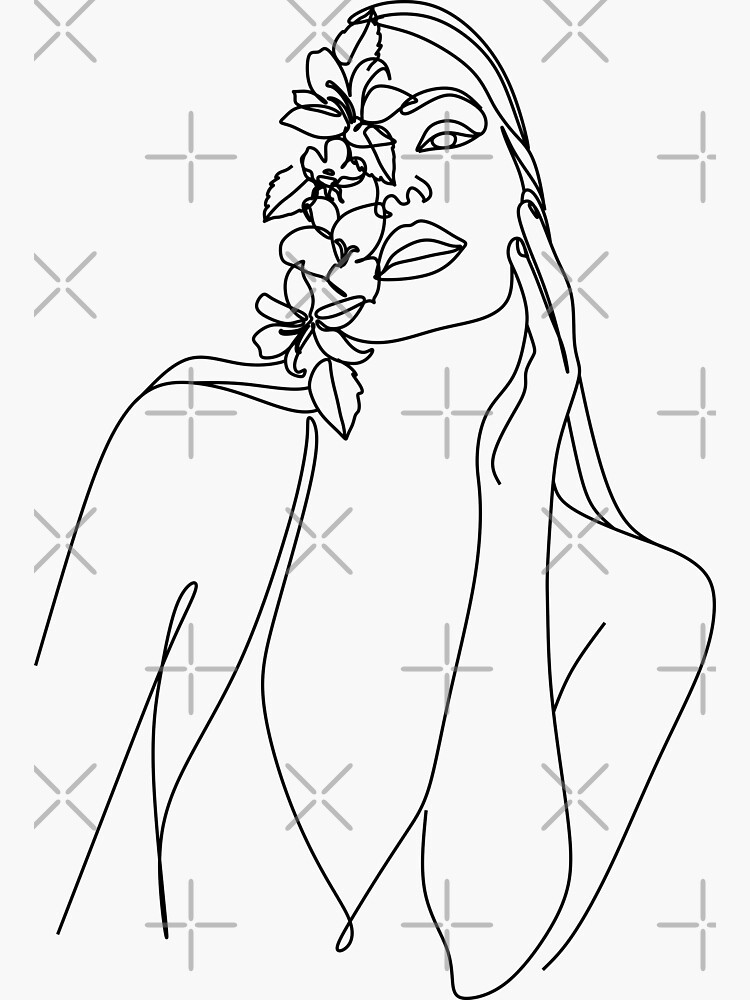 Minimal Line Art Woman Face Ii Art Print By Nadja Line Art Drawings Abstract Face Art Line 5187