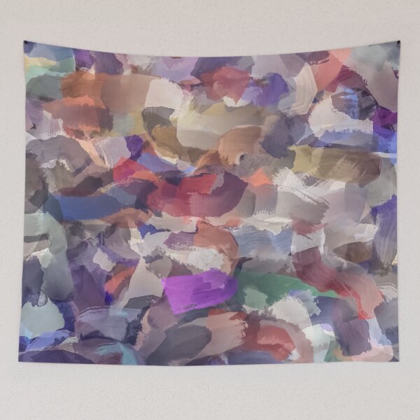 Item preview, splash brush painting texture abstract background in purple blue brown designed and sold by Mrvell.