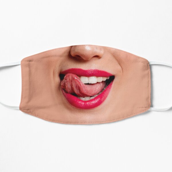 Real face mask sexy red lips woman Mask