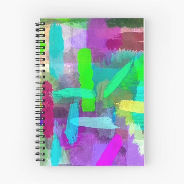Item preview, splash brush painting texture abstract background in green blue pink purple designed and sold by Mrvell.