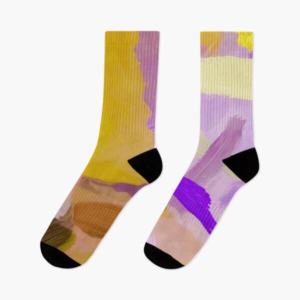 Item preview, splash brush painting texture abstract background in purple yellow designed and sold by Mrvell.