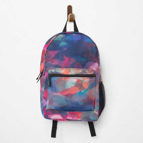 Item preview, splash painting texture abstract background in red pink blue designed and sold by Mrvell.