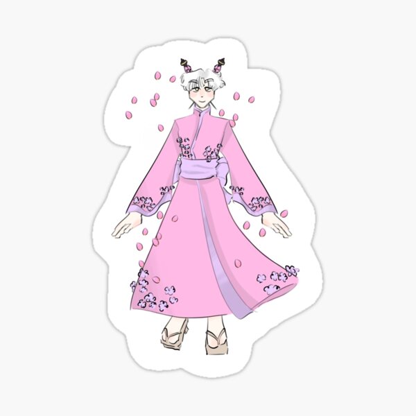New Dear Dollie Sticker Elegant Parasol Sticker By Eddorable Redbubble - pink kimono roblox