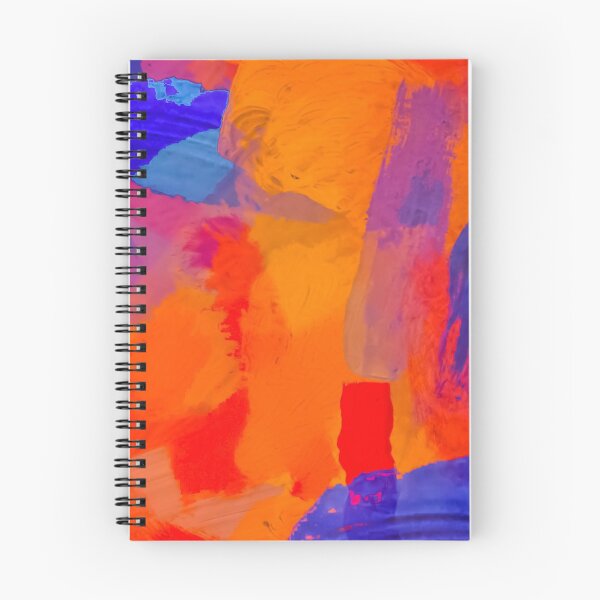 Item preview, splash painting texture abstract background in orange blue red designed and sold by Mrvell.