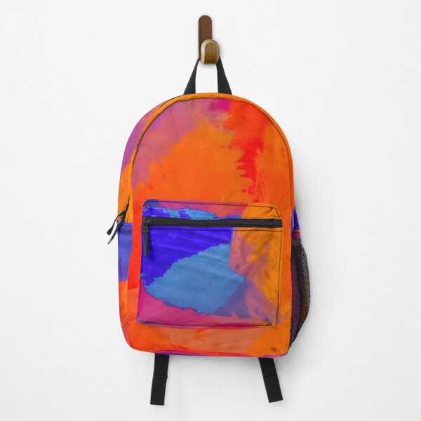 Item preview, splash painting texture abstract background in orange blue red designed and sold by Mrvell.