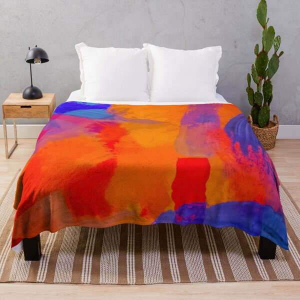 Item preview, splash painting texture abstract background in orange blue red designed and sold by Mrvell.