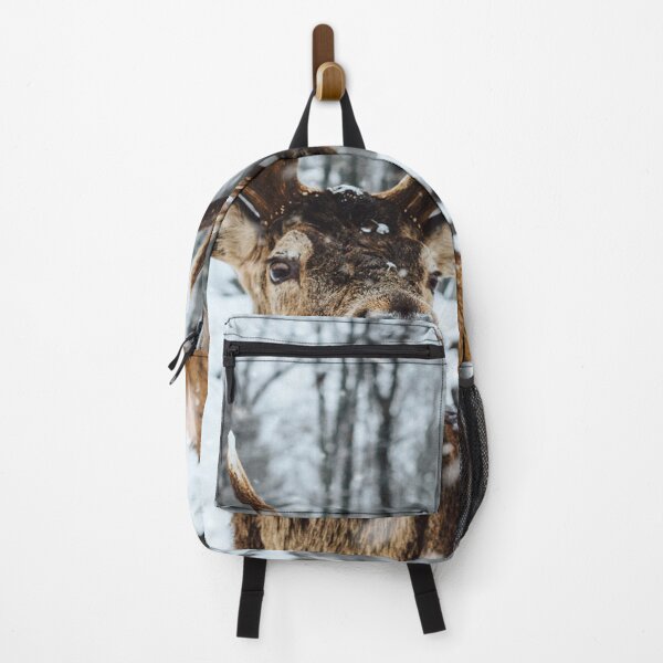 Item preview, Beautiful Male Deer Standing On Snow designed and sold by ArtistPlayStore.