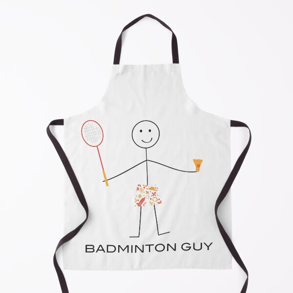 Item preview, Funny Mens Badminton Guy Sports Illustration designed and sold by whyitsme.