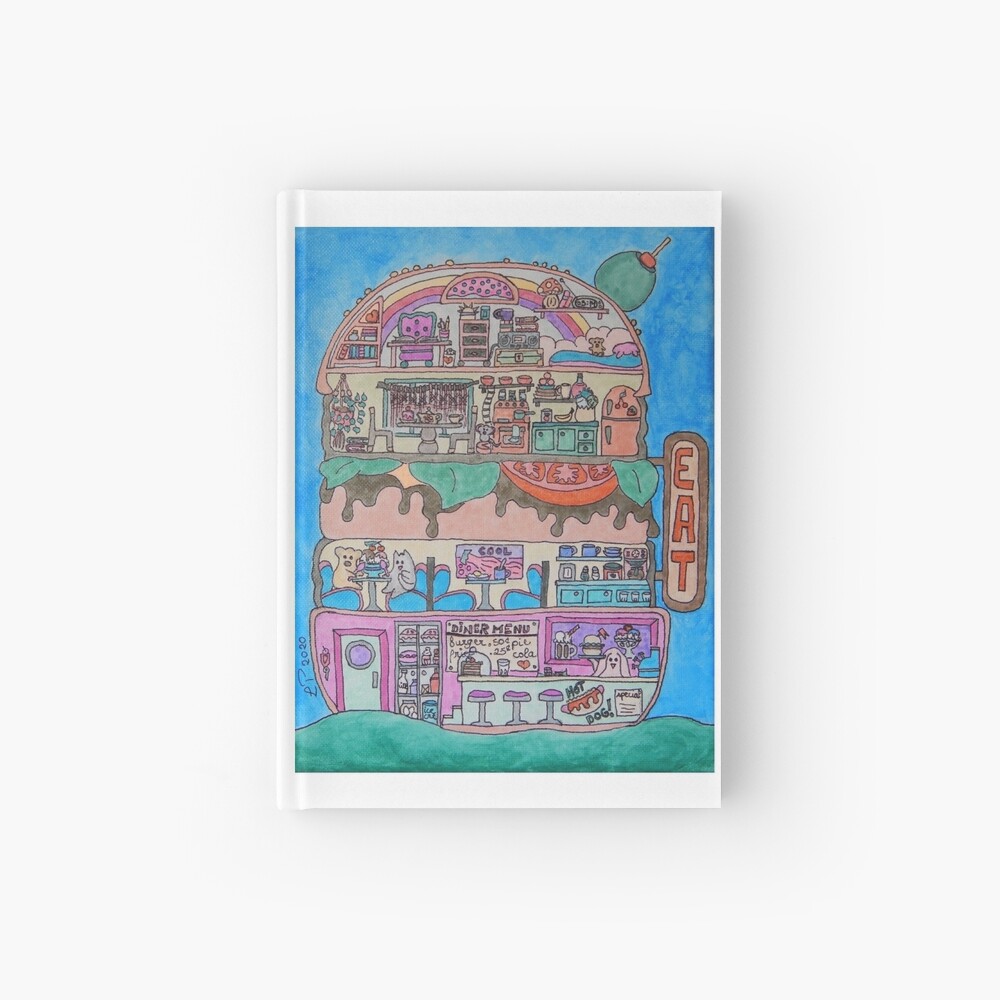 Burger Diner Hardcover Journal