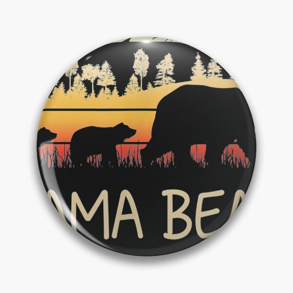 Artikelvorschau, Mama Bär mit 2 Cubs Retro Mountains Muttertag entworfen und verkauft von harolhaw.