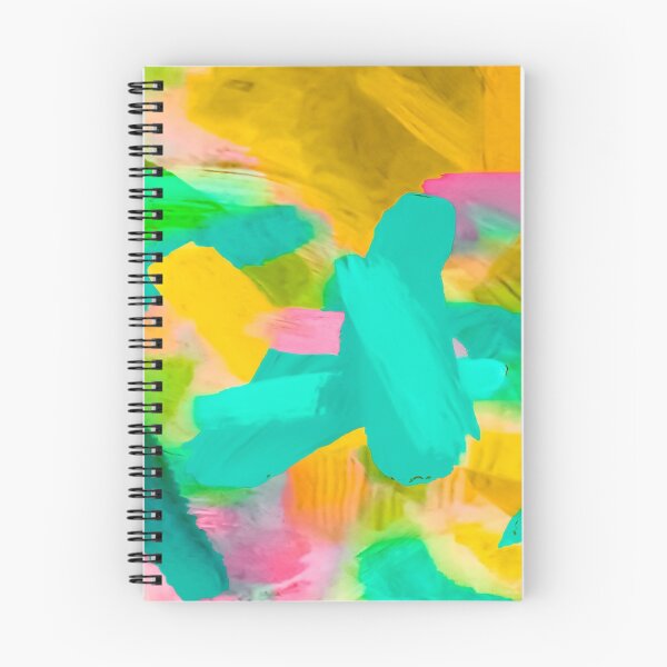 Item preview, splash painting texture abstract background in blue yellow pink designed and sold by Mrvell.