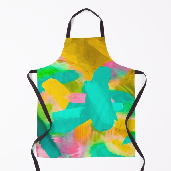Item preview, splash painting texture abstract background in blue yellow pink designed and sold by Mrvell.