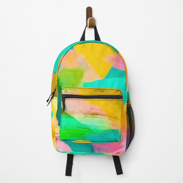 Item preview, splash painting texture abstract background in blue yellow pink designed and sold by Mrvell.