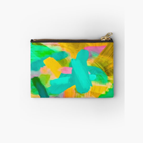 Item preview, splash painting texture abstract background in blue yellow pink designed and sold by Mrvell.