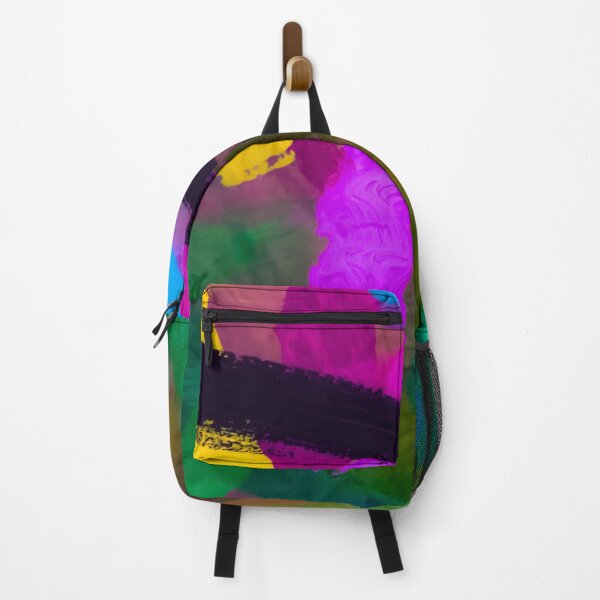 Item preview, splash painting texture abstract background in green purple yellow designed and sold by Mrvell.