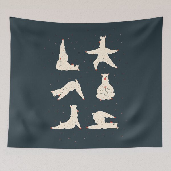 Item preview, Llamas Doing Yoga Poses designed and sold by cutenfunny.