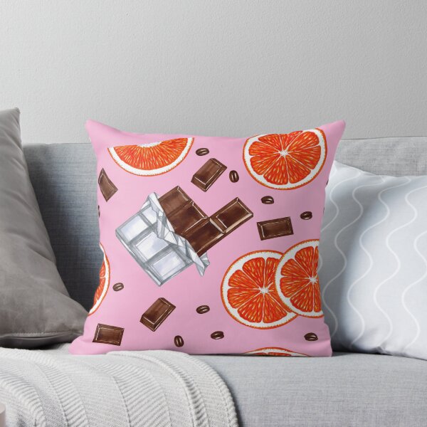 Item preview, Chocolate, coffee seeds, orange fruits dessert pattern. designed and sold by Colibri77.