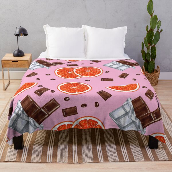 Item preview, Chocolate, coffee seeds, orange fruits dessert pattern. designed and sold by Colibri77.